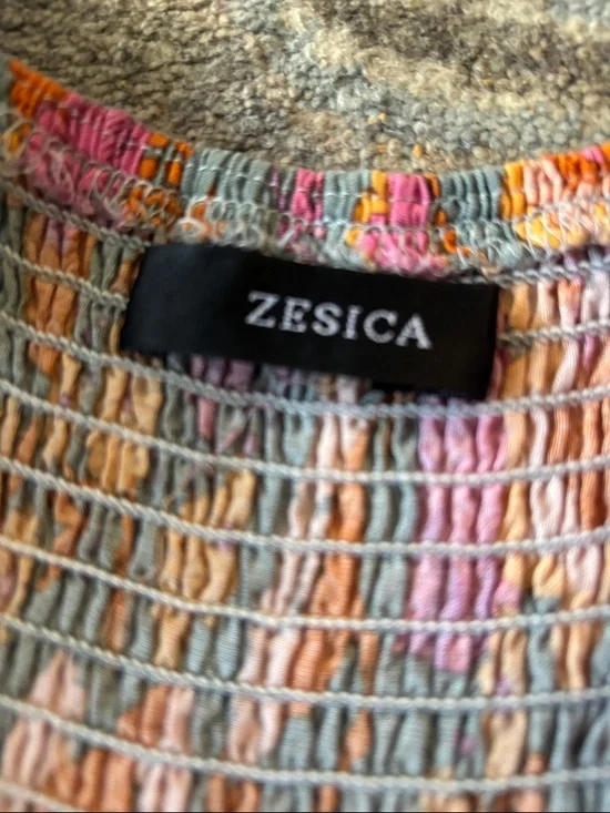 Bohemian Floral Maxi Dress in Orange & Pink - Picture 2 of 4